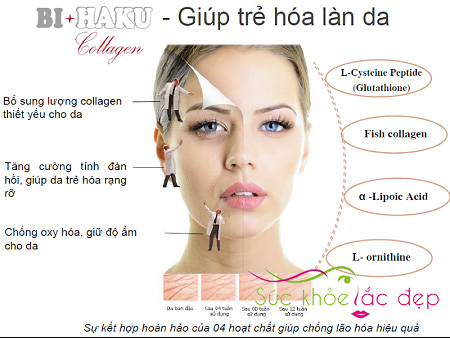  Công dụng giúp da khỏe mạnh từ bên trong của Bihaku Collagen