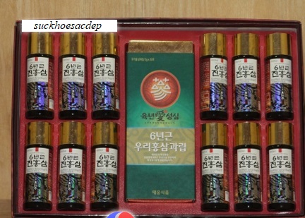Nước hồng sâm Hàn Quốc 12 chai và trà sâm