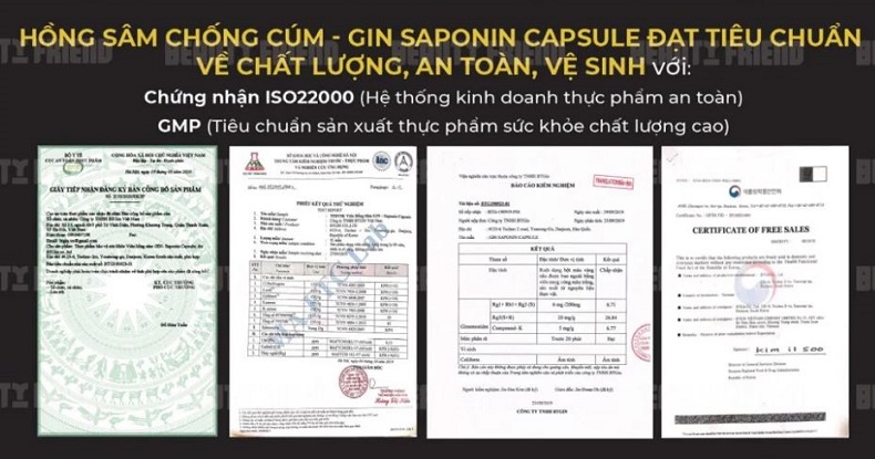 Viên hồng sâm GIN Saponin Capsule - GIN30 Hàn Quốc