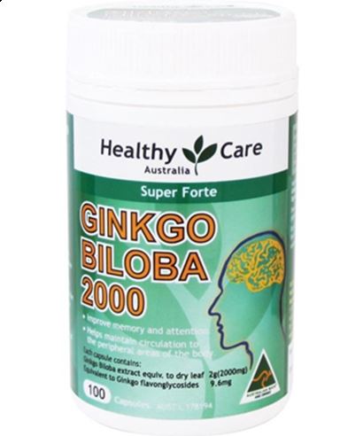 Viên uống bổ não Healthy Care Gingko Biloba 2000mg 100 viên 