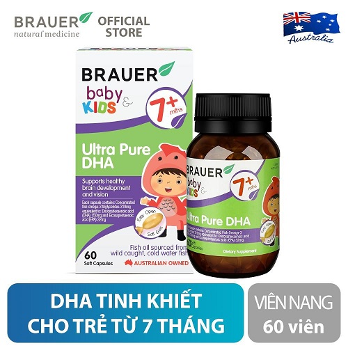DHA Ultra Pure Brauer Úc cho trẻ từ 7 tháng tuổi