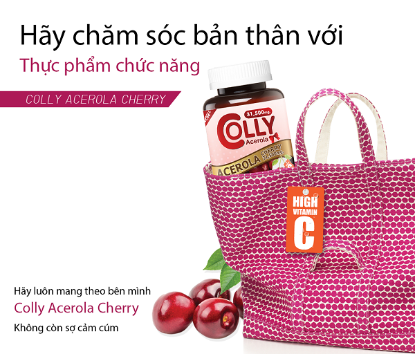 Viên Tăng Cường Sức Khỏe Đẹp Da Colly Acerola Cherry 31500mg Thái Lan