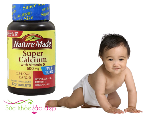 Công dụng của viên uống canxi nature made super calcium 600mg chống còi xương ở trẻ em