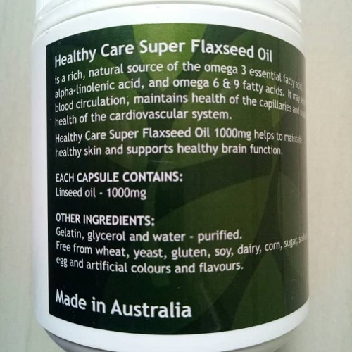 Viên uống dầu hạt lanh Healthy Care Super Flaxseed Oil 1000mg 200 viên