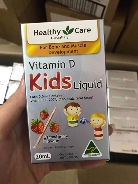 Vitamin D dạng nước cho trẻ Healthy care Kids Liquid 20ml 
