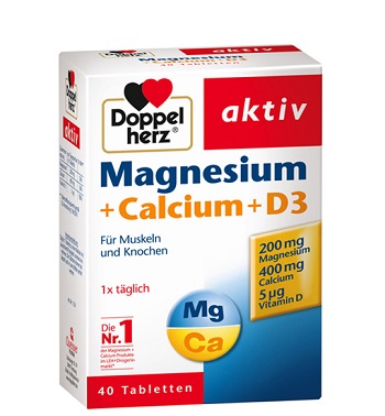 Viên bổ sung Magnesium + Calcium + D3 của Doppelherz Đức