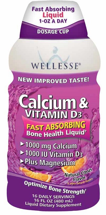 Wellesse Calcium và Vitamin D3 Liquid dạng nước 480ml của Mỹ
