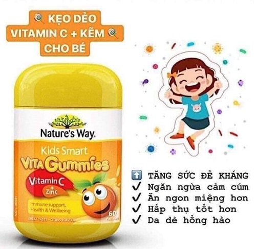 Kẹo dẻo Natures  Way Vita Gummies Vitamin C+ ZinC