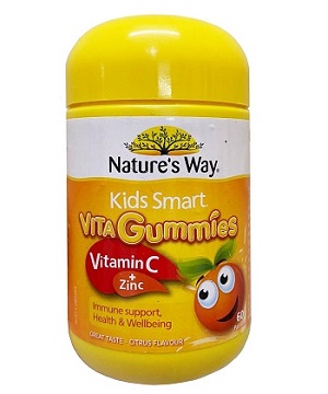 Kẹo dẻo Nature Way Vita Gummies bổ sung vitamin C và kẽm cho bé 