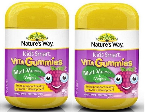 Kẹo Vitamin Nature's Way Multivitamin + Vegies bổ sung vitamin và rau của quả cho bé