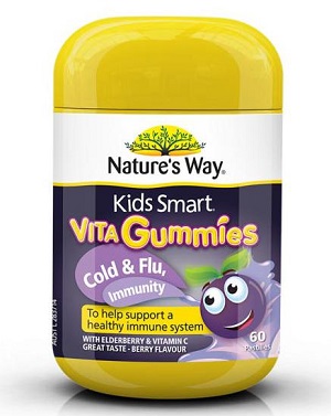 Kẹo Nature's Way Vita Gummies Cold&Flu immunity cho bé của Úc