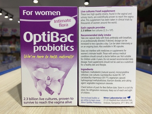 men vi sinh Optibac Probiotics giải quyết những vấn đề thầm kín của " cô bé"