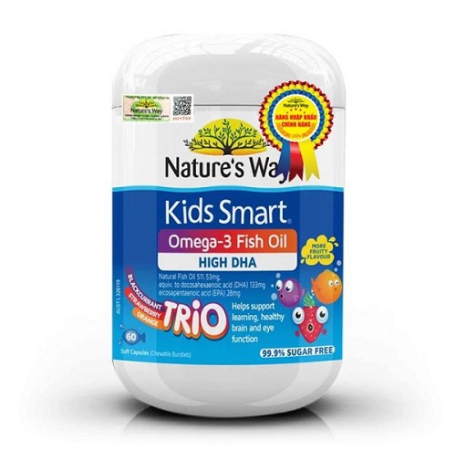 Nature’s Way Kids Smart Omega 3 Fish Oil Trio 60 viên cho bé