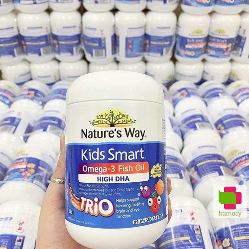 Nature’s Way Kids Smart Omega 3 Fish Oil Trio 60 viên cho bé