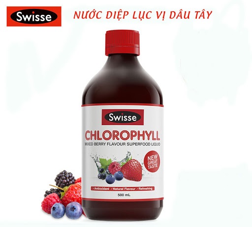 Nước diệp lục Swisse Chlorophyll Mixed Berry 500ml của Úc vị dâu