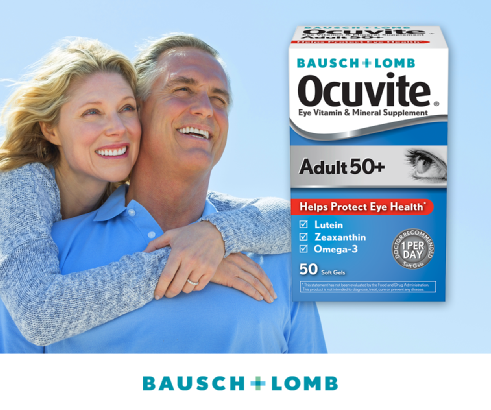 Viên Bổ Mắt Bausch & Lomb Ocuvite Adult 50+ Mỹ Cho Người Trên 50 Tuổi
