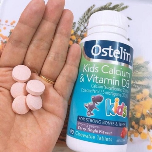 Ostelin Kids Calcium & Vitamin D3 90 viên của Úc cho bé 2-13 tuổi