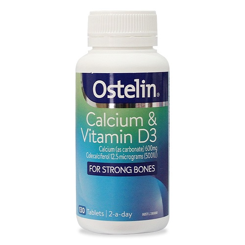 Ostelin Vitamin D & Calcium 130 viên Canxi bầu của Úc