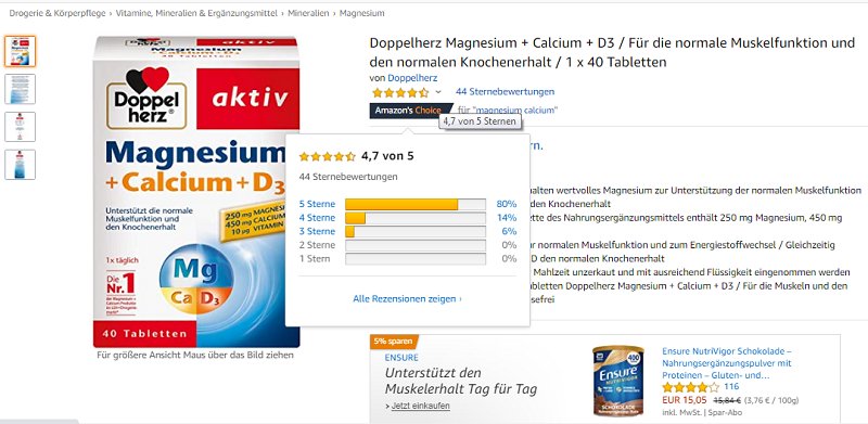 Review sản phẩm Doppelherz Magnesium + Calcium + D3 