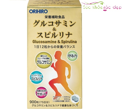 Giá Tảo Glucosamine & Spirulina orihiro 900 Viên Nhật Bản giá tốt.