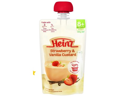 Váng sữa Heinz Custard của Úc vị dâu