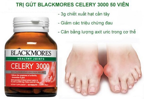 viên uống hỗ trợ bệnh Gout Blackmores Celery 3000mg 