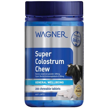 Viên nhai sữa non Wagner Super Colostrum Chewable 200 tablets