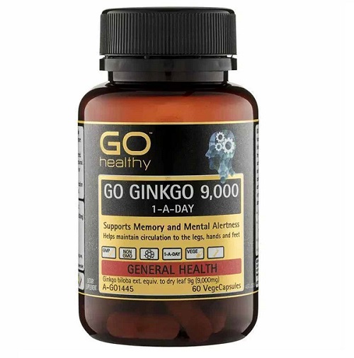 Viên uống bổ não Go Healthy Go Ginkgo 9000 60 viên của Úc