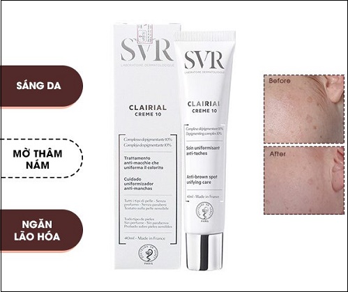 svr clairial crème 10 cho làn da sạch nám đều màu và trắng hồng