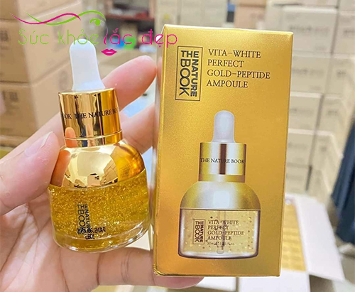 the nature book vita-white perfect gold peptide ampoule hàn quốc