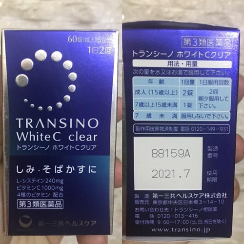Viên uống Transino White C Nhật Bản