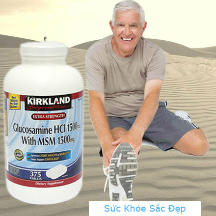 Sản phẩm bổ xương khớp tốt cho người già - Glucosamine HCL Kirkland hộp 375 viên