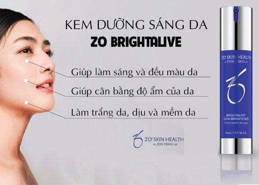 những tác dụng của  zo brightalive skin brightener clinically proven